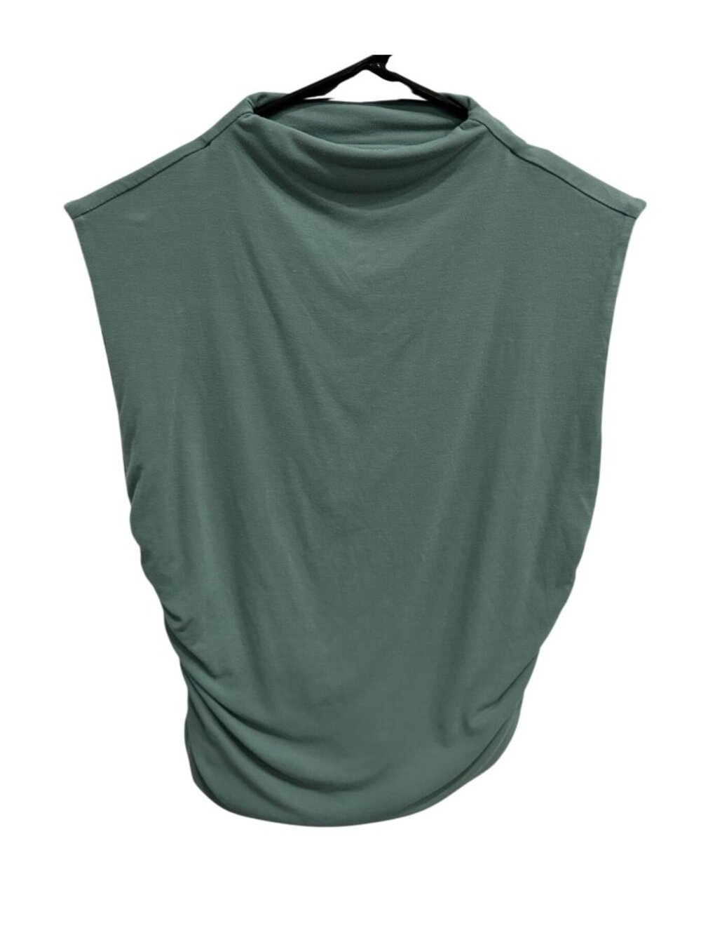 OGL Small Sleeveless Green Top Ruched Sides Blouse Shirt Cottagecore SoftGirl